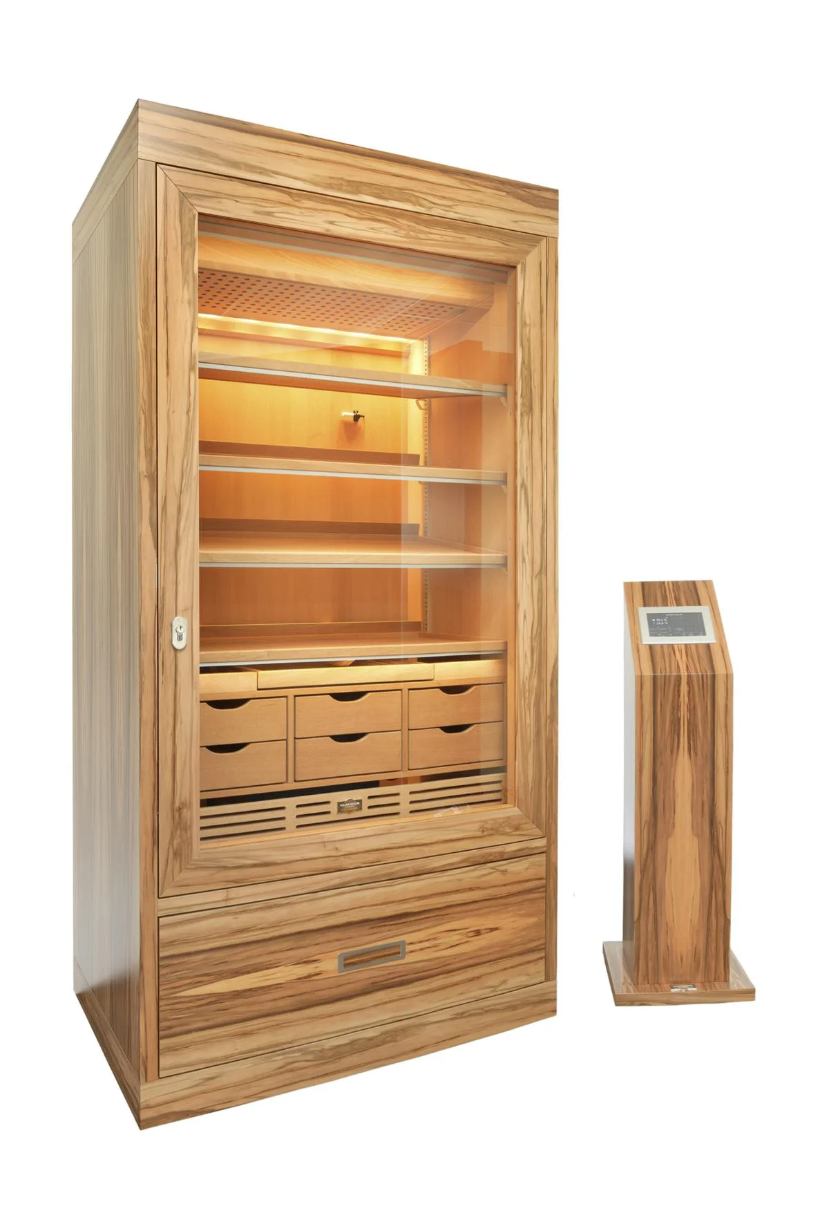 Gerber Number One Humidor in Satin Walnut mit technischer Vollausstattung