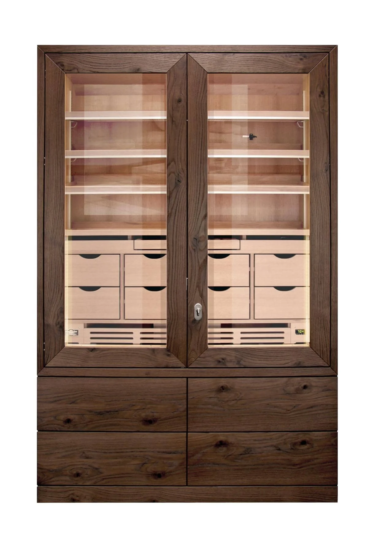 Doppelfluegeliger No. 1 Gerber Humidor in Nussbaum