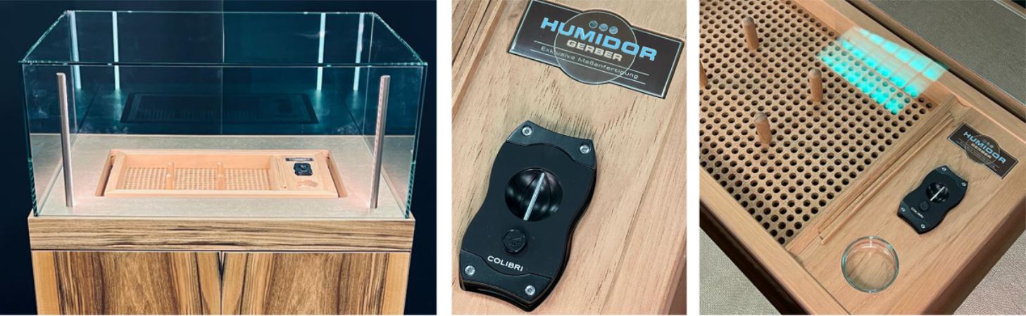 Humidor Ascension mit Glaskuppel und automatischer Befeuchtung
